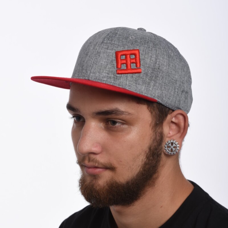 SNAPBACK DRUMATCH BASIC GREY & RED