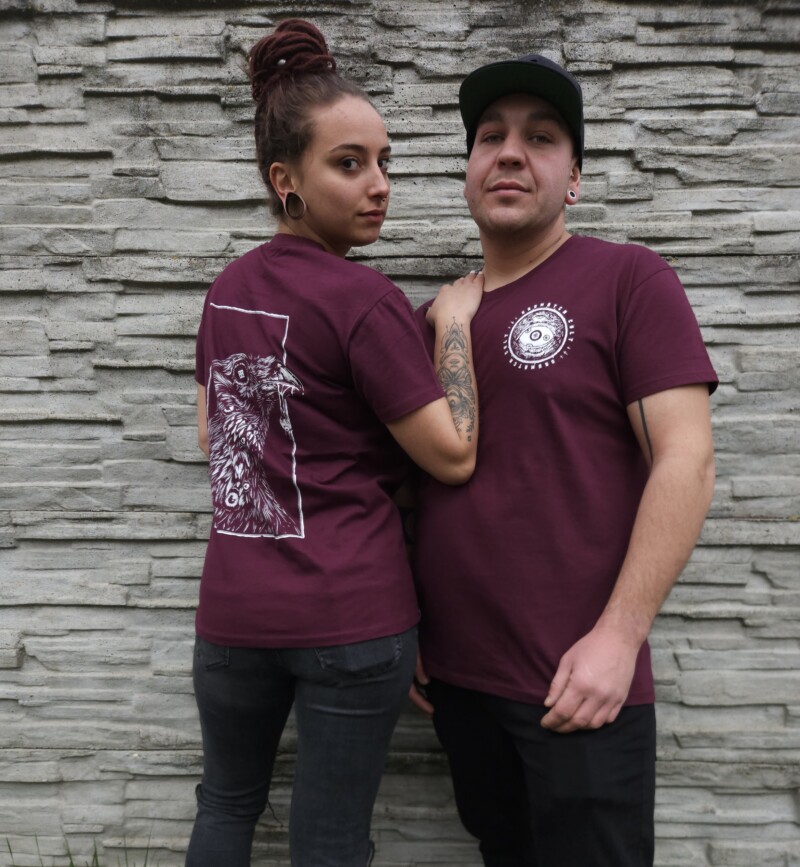 HOODIE DRUMATCH RAVEN BURGUNDY